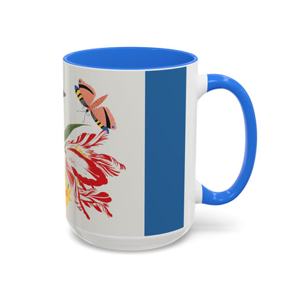 Woodpecker & Tulip Colorful Mugs – Vibrant Spring & Bold Beauty