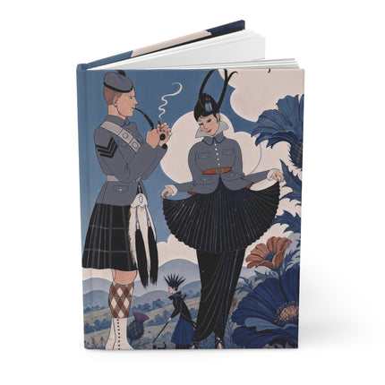 🏴🌸 The Highland Garden Promenade Hardcover Journal – Art Deco Scottish Fashion Romance