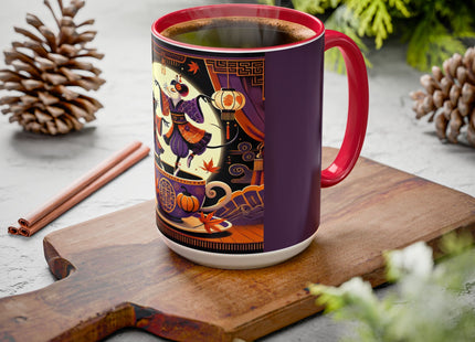 Theatrical Halloween Mice on Teacup Colorful Mugs (11oz, 15oz)