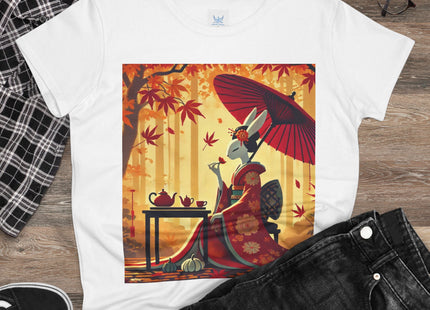 Theatrical Harvest Rabbit Women's Midweight Cotton Tee