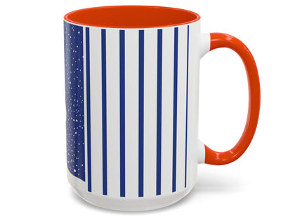 Snowman in Falling Snow Colorful Mugs (11oz, 15oz)