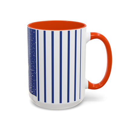 Snowman in Falling Snow Colorful Mugs (11oz, 15oz)