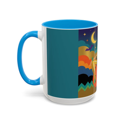 🌙🎃 The Witch Of Crescent Moon Pumpkin Colorful Mug – Colorful Halloween Charm