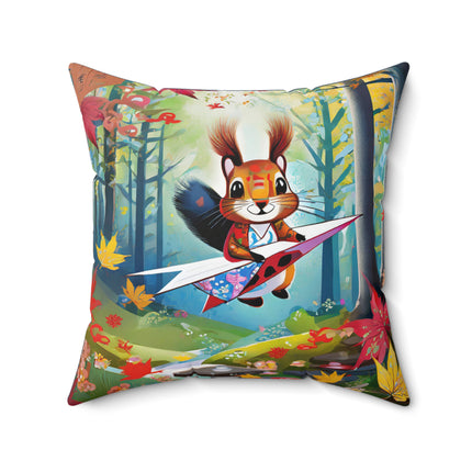 Acorn Aviator Spun Polyester Square Pillow