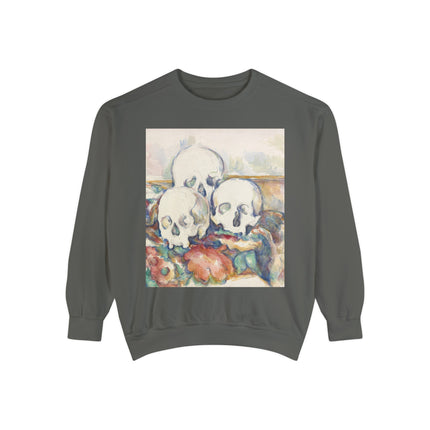 The Three Skulls by Paul Cézanne Garment-Dyed Sweatshirt