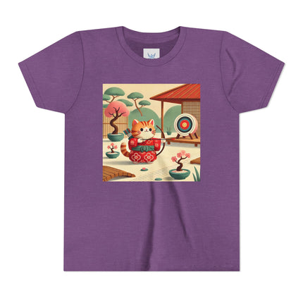 Archer Kitten in the Zen Garden Youth Short Sleeve Tee