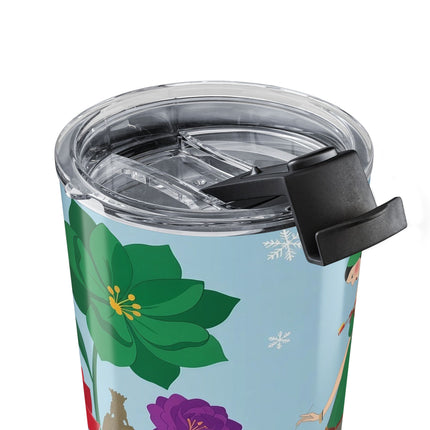 🪷❄️ The Lady Of The Winter Lotus Ceremony Tumbler – Art Deco Garden Elegance