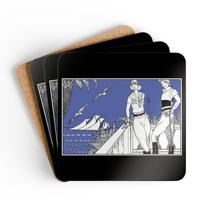 Coastal Elegance Corkwood Coaster Set