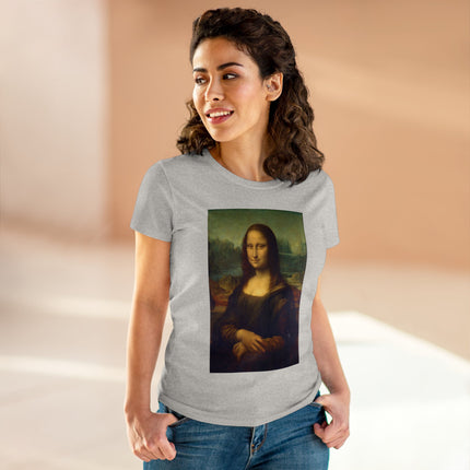 Mona Lisa by Leonardo da Vinci Women's Midweight Cotton Tee