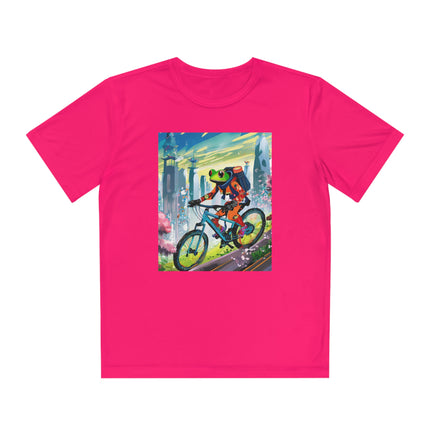 Cyberpunk Frog Youth Competitor Tee