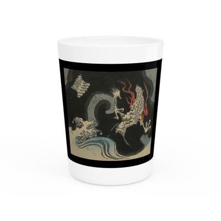 Picture Album Featuring a Dragon by Utagawa Hiroshige Ceramic Shot Glass