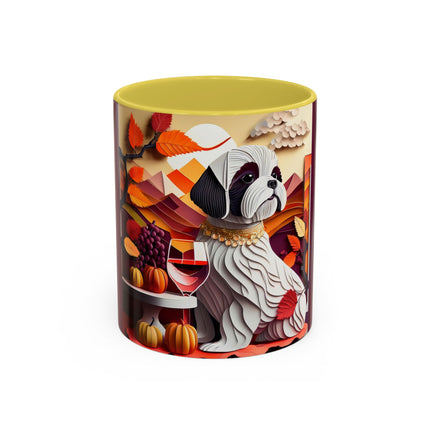 Shih Tzu at an Autumn Colorful Mugs (11oz, 15oz)