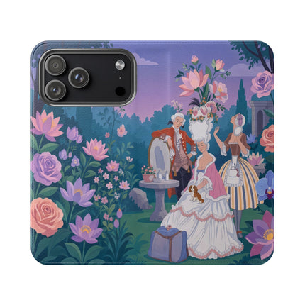 🌸🐶 The Grand Garden Dressing Flip Case – Art Deco Floral Elegance