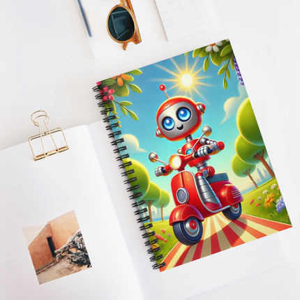 The Traveling Robot Spiral Notebook – Ruled Line