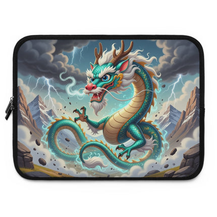 The Tibetan Dragon in Battle Laptop Sleeve – Power, Motion & Mythic Energy