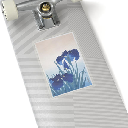 Irises by Ohara Koson Kiss-Cut Stickers (4 Sizes)