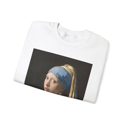 Girl with a Pearl Earring by Johannes Vermeer Heavy Blend™ Crewneck Sweatshirt