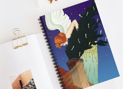 The Christmas Angel Spiral Notebook - Ruled Line