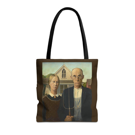 American Gothic by Grant Wood Tote Bag (AOP)