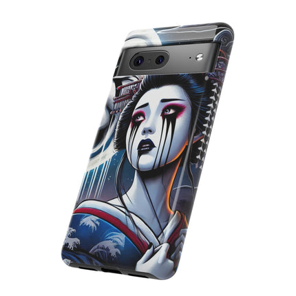 Geisha’s Black Ink Tears Phone Cases