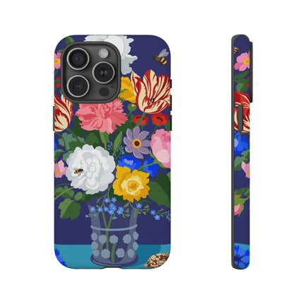 Midnight Floral Bouquet Phone Case – Vibrant Blooms & Enchanted Garden