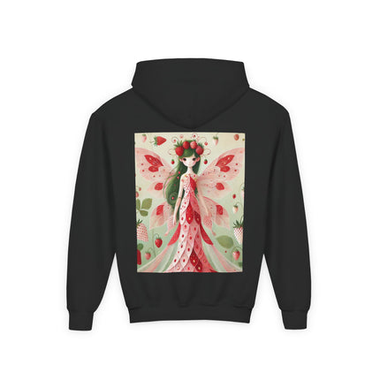 Strawberry Fairy Delight Youth Hooded Sweatshirt – Sweet Magic & Summer Charm