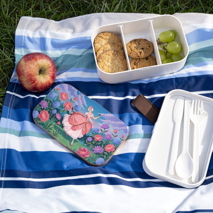 🎭🌸 The Lady Of The Secret Masquerade Bento Lunch Box – Art Deco Garden Fantasy