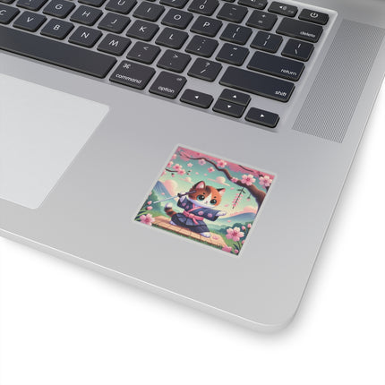 Samurai Kitten Kiss-Cut Stickers (4 Sizes)