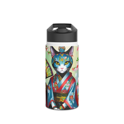 Cyberpunk Geisha Stainless Steel Water Bottle