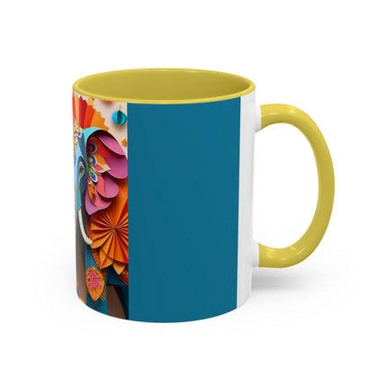 Elephant at an Autumn Festival Colorful Mugs (11oz, 15oz)