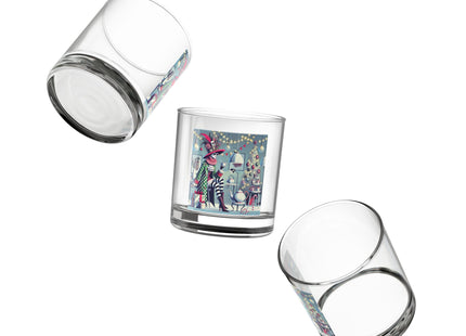 Whimsical Christmas Tea Party Rocks Glass, 10oz