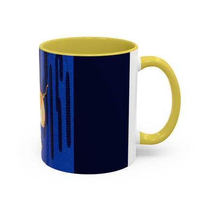 Celestial Melody Colorful Mug (11oz, 15oz) – Musical Grace, Starlit Beauty & Art Deco Elegance