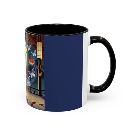 Court Magician with Ghost Butterflies Colorful Mugs (11oz, 15oz)