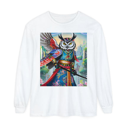 Cyberpunk Samurai Owl Long Sleeve T-Shirt