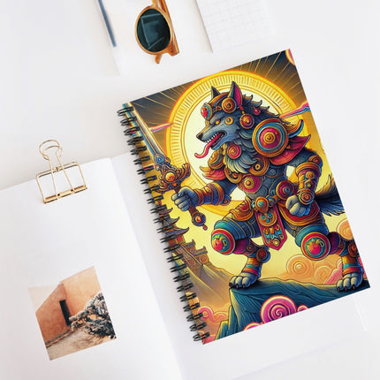 Mountain Wolf Spiral Notebook - Ruled Line
