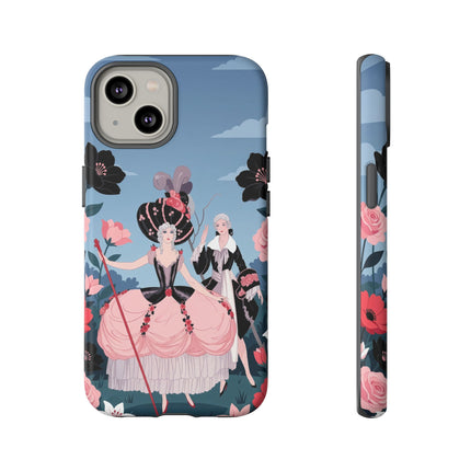 🌹🎭 The Rose Masquerade Promenade Phone Case – Art Deco Floral Elegance
