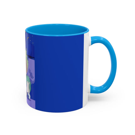 Wishes Beneath the Comet Sky Colorful Mug (11oz, 15oz) – Celestial Magic, Art Deco Elegance & Dreamy Wonder