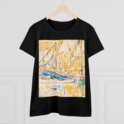Saint-Tropez by Paul Signac Women's Midweight Cotton Tee