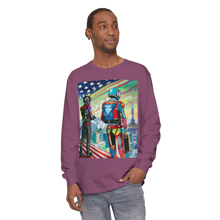 NSA Cyber Punk Computer Hacking Team Long Sleeve T-Shirt