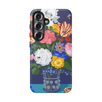 Midnight Floral Bouquet Phone Case – Vibrant Blooms & Enchanted Garden