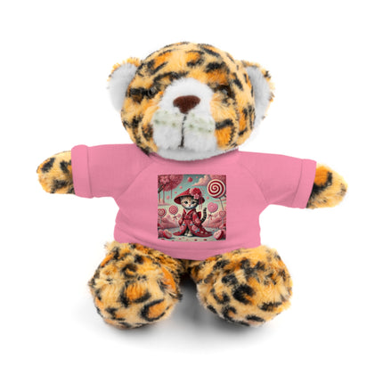 Whimsical Geisha Kitten in a Valentine Garden Stuffed Animals with Tee