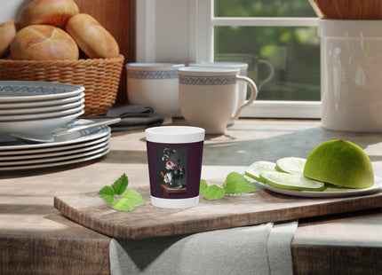 Floral Still Life by Johann Baptist Drechsler Ceramic Shot Glass