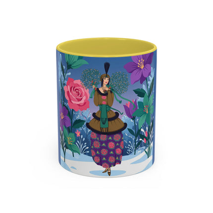 🌹❄️ The Holly Rose Of Winter Colorful Mug – Art Deco Christmas Garden