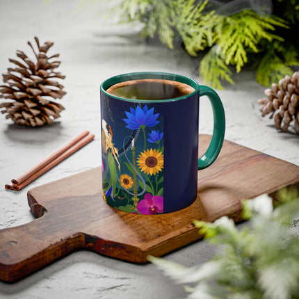 The Lady Of The Starlit Candles Colorful Mugs – Art Deco Theatrical Romance