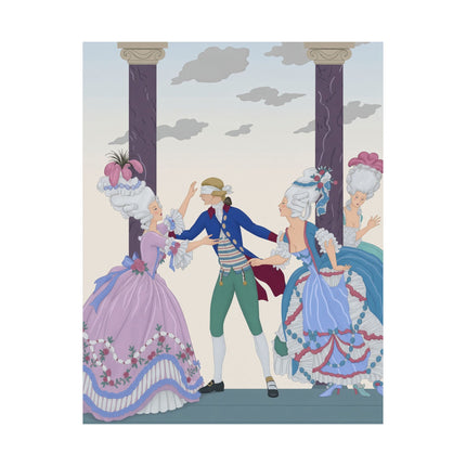 🎭🌹 The Garden Ladies Of Blind Man’s Bluff Matte Vertical Poster – Art Deco Fashion Whimsy