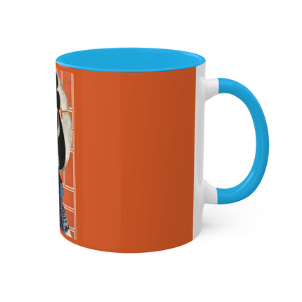The Actor Bandō Hikosaburō V and the Mo troupe by Tsukioka Yoshitoshi Colorful Mugs, 11oz