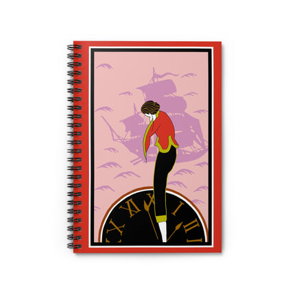 Woman Waiting for her Beloved at 1:59 by Kobayashi Kaichi Spiral Notebook - Ruled Line