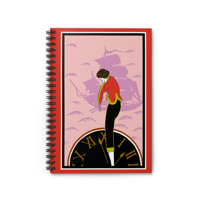 Woman Waiting for her Beloved at 1:59 by Kobayashi Kaichi Spiral Notebook - Ruled Line