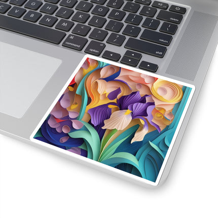 The Elegant Iris Flower Kiss-Cut Stickers (4 Sizes)