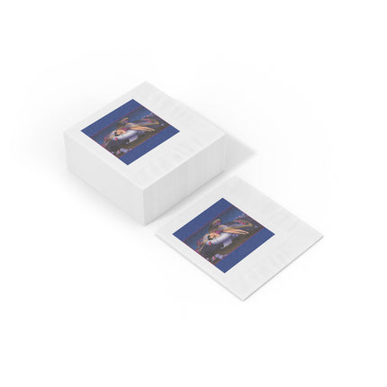 Slumbering Fairy on a Mushroom White Coined Napkins
